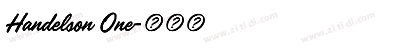 Handelson One字体转换